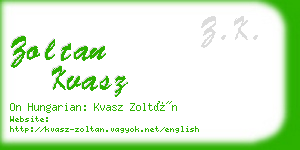 zoltan kvasz business card